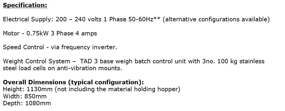 Chopped_Fibre_Feeder_Specs Multi Roving Glass Fiber Chopper + Feeder