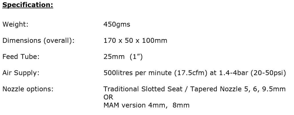 LW_Facing_Coat_Spray_Gun_Specs LW Mist Coat Spray Gun