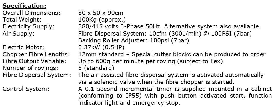 Multi_Roving_Glass_Fibre_Chopper_Specs Mutli Roving Glass Fiber Chopper