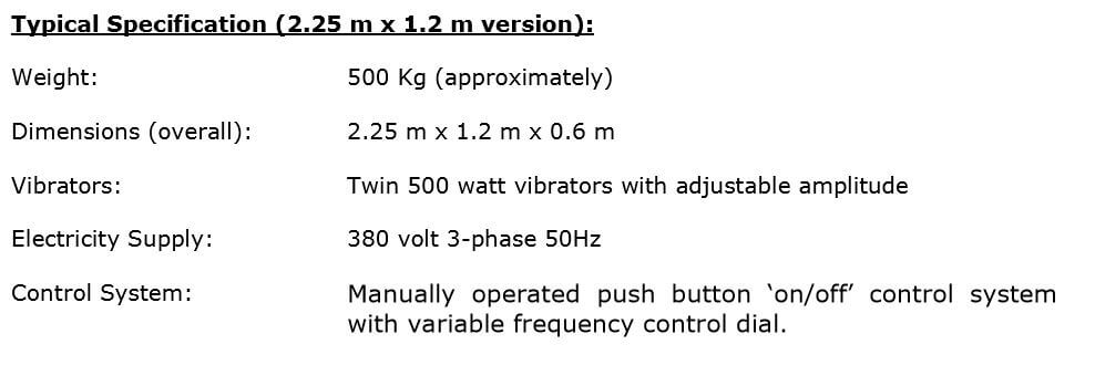 Variable_Frequency_Vibrating_Tables_Specs Variable Frequency Vibrating Tables