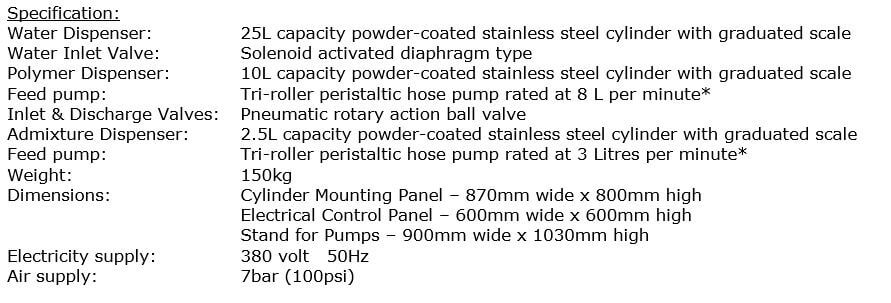 Water_Admixture_Polymer_Dispensing_Systems_Specs Water & Chemical Dispenser