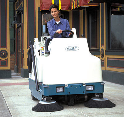 Image of the Tennant 6200 sidewalk 6200 Compact Rider Sweeper