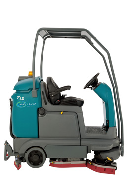 T12 Compact Battery-Powered Ride-on Scrubber-Dryer T12 Compact Battery-Powered Ride-on Scrubber-Dryer