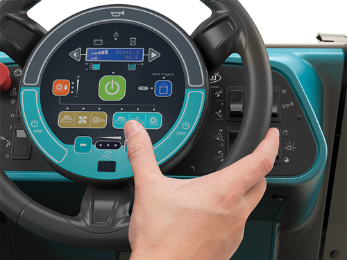 m17-control_std4-activation M17 Battery-Powered Rider Sweeper-Scrubber