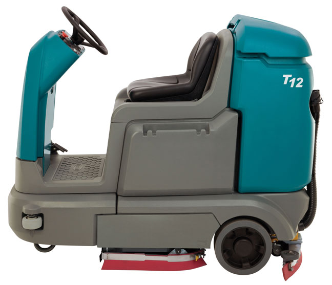 T12 Compact Battery-Powered Ride-on Scrubber-Dryer T12 Compact Battery-Powered Ride-on Scrubber-Dryer